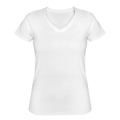 Playera Dama: Algodón Peinado Cuello V Thumbnail