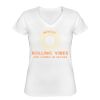 Playera Dama: Algodón Peinado Cuello V Miniatura