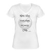 Playera Dama: Algodón Peinado Cuello V Miniatura