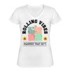 Playera Dama: Algodón Peinado Cuello V Miniatura
