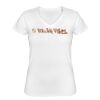 Playera Dama: Algodón Peinado Cuello V Miniatura