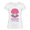 Playera Dama: Algodón Peinado Cuello V Miniatura