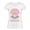 Playera Dama: Algodón Peinado Cuello V Miniatura