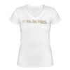Playera Dama: Algodón Peinado Cuello V Miniatura