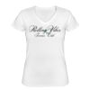 Playera Dama: Algodón Peinado Cuello V Miniatura